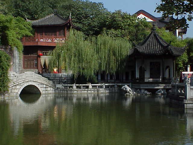    Pond & buildings,  Yellow Crane Pagoda     